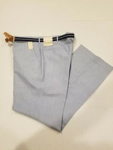Harris Casuals Chino Pants Sz 40x32 Pin Striped Blue & White Men’s NWT Read Desc - Picture 1 of 11