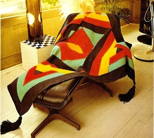 BOLD Geometric Afghan/Crochet Pattern INSTRUCTIONS ONLY - Picture 1 of 1
