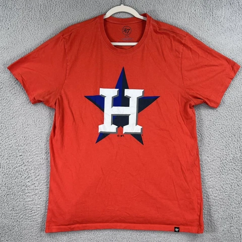 Houston Astros Shirt Mens XL Orange '47 Brand MLB Baseball Graphic Tee Cover