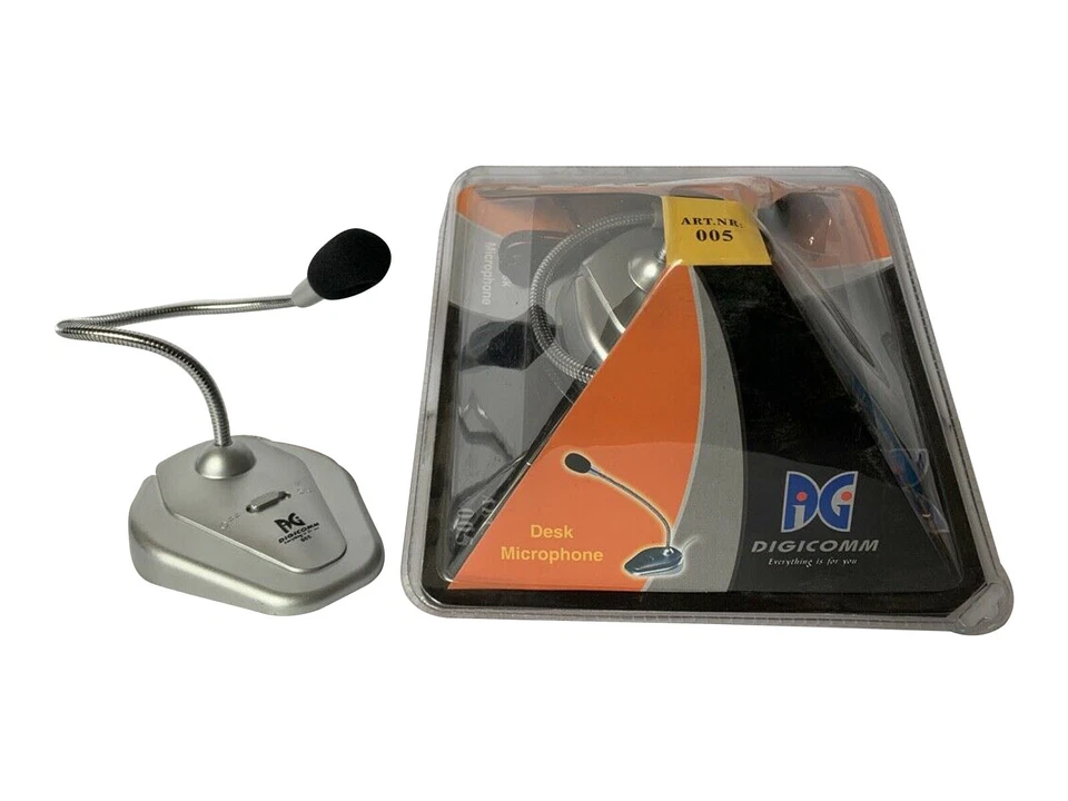 (5,99€/Stk.)Desktop Microphone - 3,5mm - PC Tischmikrofon Skype MSN ICQ Mikrofon - Bild 1 von 1