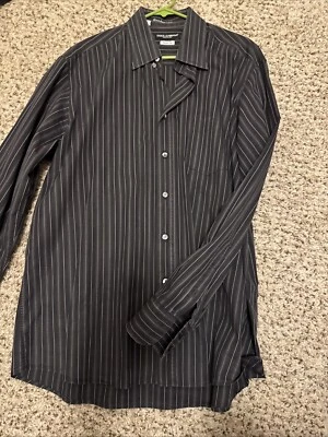 Camisa de manga larga con botones a rayas Dolce & Gabbana para hombre talla XL 17/43 Foto 1 de 4