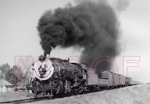 Chicago, Burlington & Quincy (CBQ) Lok 809 mit Güterzug - 8x10 Foto - Bild 1 von 1
