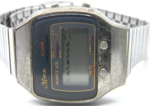 C mens Vintage Marcel Digital LCD Rectangle Tank Chronograph Old Watch Parts lot - Picture 1 of 2