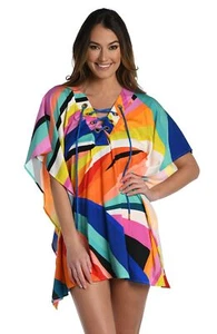 La Blanca Womens Lace Tunic Cover Up Swimwear, Multi Sunscape, Small US - Picture 1 of 2