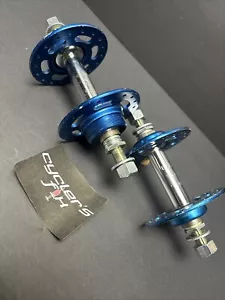 NOS Pelissier 36H High Flange Chrome Anodized Freewheel Bmx Track Hub Set Campy - Picture 1 of 24