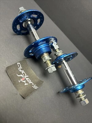 NOS Pelissier 36H High Flange Chrome Anodized Freewheel Bmx Track Hub Set Campy - Image 1 of 4