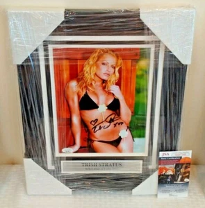 TRISH STRATUS Autographed Signed 8x10 JSA Framed Matted WWF WWE Bikini Sexy HOF - Picture 1 of 1