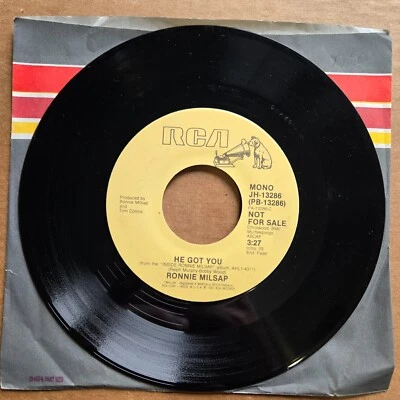 RONNIE MILSAP He Got You DJ PROMO COUNTRY 45 7" Record Vinyl Records - Image 1 of 2