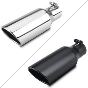Stainless Steel Exhaust Tip Rolled Edge 2.5" Inlet - 4" Outlet - 12" Long - Bild 1 von 28