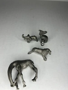 Pewter Mini Figurines Lot Animals Spoontiques & Others 80s Vintage - Picture 1 of 7