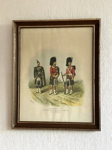 Seaforth Highlanders Framed Print 16"x13" Richard Simkin Wood Frame Gilt Edging - Picture 1 of 17