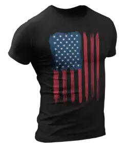 Men's USA Flag American Flag Distressed US Flag Patriotic Shirts For Men - Picture 1 of 12