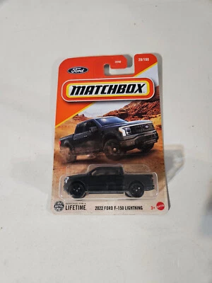 Matchbox  2022 Ford F-150 Lightning #28/100  Case M 2024 Black T36A - Image 1 of 4