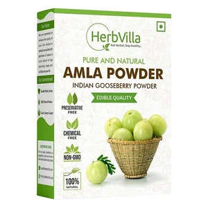Herbvilla Amla Indian Gooseberry Powder for Hair Growth (250 Grams), Black Colou - Picture 1 of 4