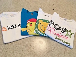 Girl's Lot Of 4 Short Sleeve Screen Printed T-Shirts (6-8) - Picture 1 of 11