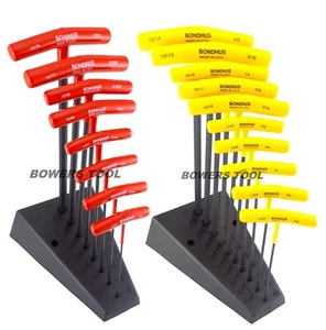 Bondhus 18pc T Handle Ball End Hex Wrench Set Metric SAE Standard w Stands USA - Picture 1 of 10