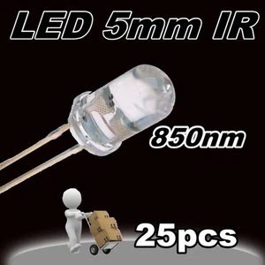 401/25# LED 5mm infrarouge IR 25pcs ---- 850nm - Imagen 1 de 1