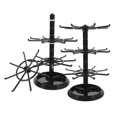  2 Pcs Rotating Earring Holder Keychain Display Earrings Rack Jewelry Stand - Image 1 of 4