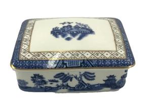 Booths Real Old Willow Trinket Box Royal Doulton Fine China Collectable - Picture 1 of 18