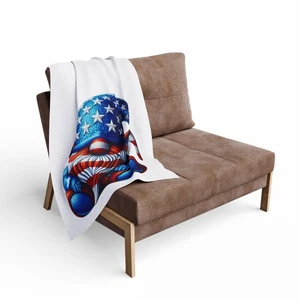 Manta polar - Acogedora decoración con bandera americana, regalo para gente gnomo patriótica - Imagen 1 de 4