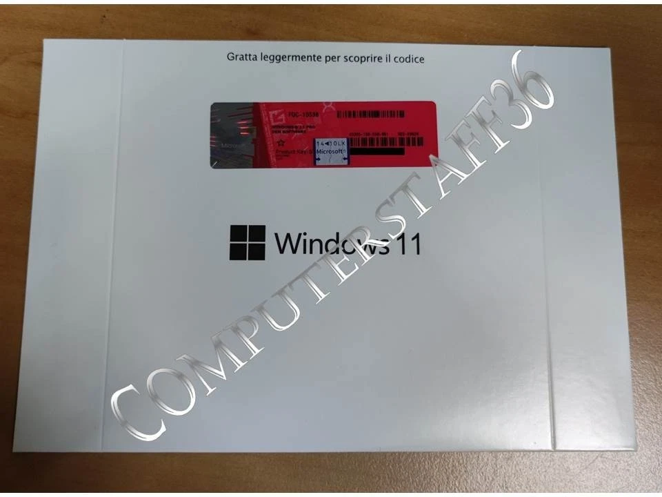 Microsoft Windows 11 Pro  (FQC-10538) Italiano Box COA DVD Originale Sigillato!! - Immagine 1 di 3