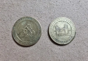 Denkmäler und Sport Konvolut Vintage von n. 2 Sammlermünzen Token gebraucht - Bild 1 von 6