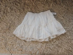 Jessica Simpson White Eyelet Flare Lined Gr. L Neu mit Etikett - Bild 1 von 7