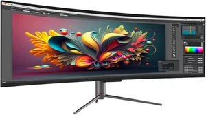 49" Curved 5K 32:9 Ultrawide 120Hz 6ms Gaming and Office Monitor (5120 × 1440) - Picture 1 of 9