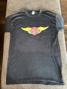 VTG 80s Harley Davidson Wings Pucket’s Orlando Fl T Shirt Mens Large Very Thin - Picture 1 of 18