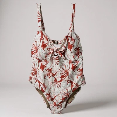 Old Navy Plus Sizes Women Tie Front One Piece Swimsuit 3X Orange - Image 1 of 4