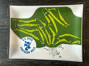 Southern Hills Golf Course “US Open ‘77” MC Glass Trinket Dish 8.75”x6.75” PO-LN - Picture 1 of 3