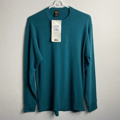 Camisa Térmica De Colección Años 90 REI Manga Larga Peso Medio Para Hombre Grande Verde Hecha en EE. UU. NUEVA CON ETIQUETAS Foto 1 de 4