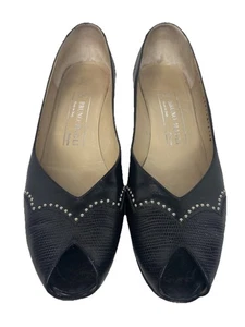 Bruno Magli Black Dress Leather Women’s Shoes Size 8 AA - Picture 1 of 12