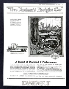 1920 Diamond T Dump Truck photo "The Nation's Freight Car" vintage print ad - Picture 1 of 1