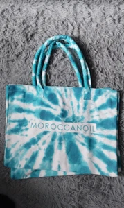 BEACH TOTE BAG Moroccan Oil Blue & White Tie Dye  - Picture 1 of 1