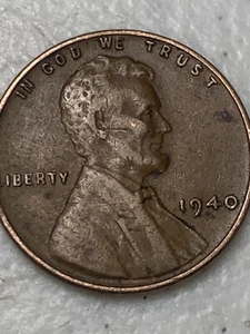 1940 Wheat Penny No Mint Mark Error - Picture 1 of 3