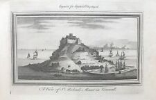 1769 Antique Print; St Michael's Mount, Cornwall