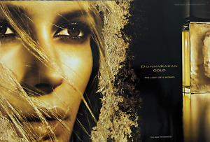 2006 Donna Karan Gold Duft sexy Augen Modell Foto High Fashion Druck Anzeige