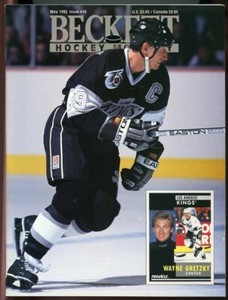 Beckett Hockey Monthly #19 May 1992 Wayne Gretzky Los Angeles Kings Cover VG