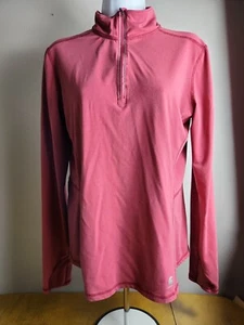 Carhartt Force Quarter Zip Long Sleeve Top Womens sz Sm 4/6 Pink Activewear Golf - Picture 1 of 10