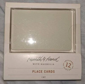 Hearth Hand Magnolia 60 Tarjetas de Lugar 12/caja X5 Marfil Repujado Fiesta Boda Mesa - Imagen 1 de 4