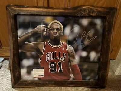 dennis rodman signed photo With PSA Authentication Included - Image 1 of 4