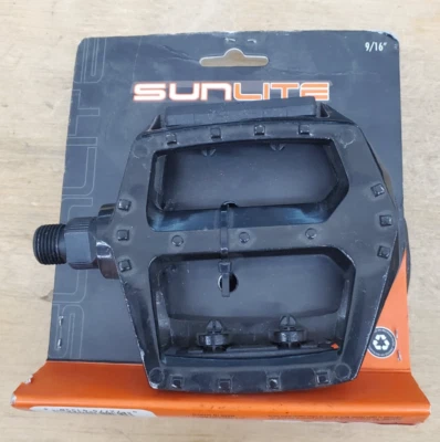 SUNLITE MX ALLOY PLATFORM MX PEDALS - 9/16" - METAL BIKE PEDALS - 9/16" - BLACK - Image 1 of 4