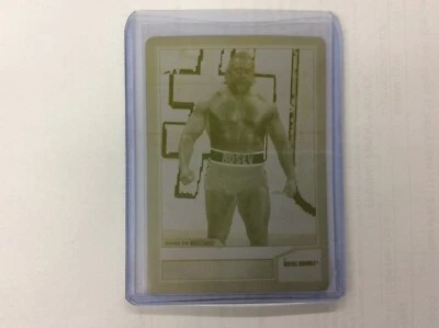 2014 Topps WWE  Rusev Yellow 1 of 1 printing plate card one of a kind - Image 1 of 2