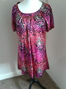 Philosophy Blues Original Dress Size 12. Multicolour bright pink mix. Shift. - Picture 1 of 7
