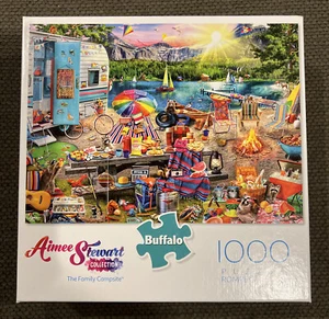 Buffalo Games Aimee Stewart THE FAMILY CAMPSITE 1000 piece puzzle COMPLETE - Picture 1 of 1