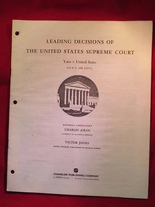 LEADING DECISIONS OF THE UNITED STATES SUPREME COURT YATES v.UNITED STATES (6) - Picture 1 of 2