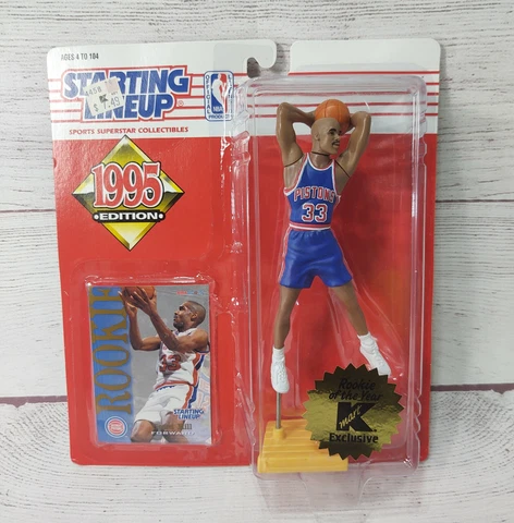 Starting Lineup 1995 NBA Basketball Grant Hill Pistons Action Figure 68842 SLU Cover
