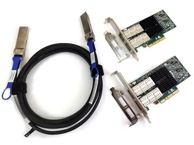 40G Netzwerk Kit 2x Mellanox ConnectX-3 Pro CX314A PCIe x8 40 GB + 3m QSFP+ DAC - Bild 1 von 4
