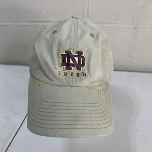 Notre Dame Fighting Irish Hat Cap Strap Back Brown Adidas College Football Mens